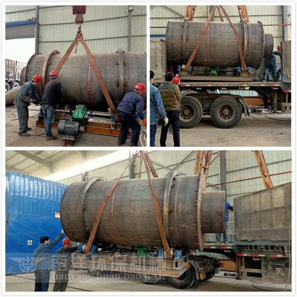 沙子烘幹機裝車現場