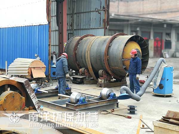 三筒烘幹機製造現場