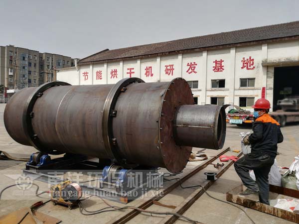 三筒烘幹機試機（jī）現場
